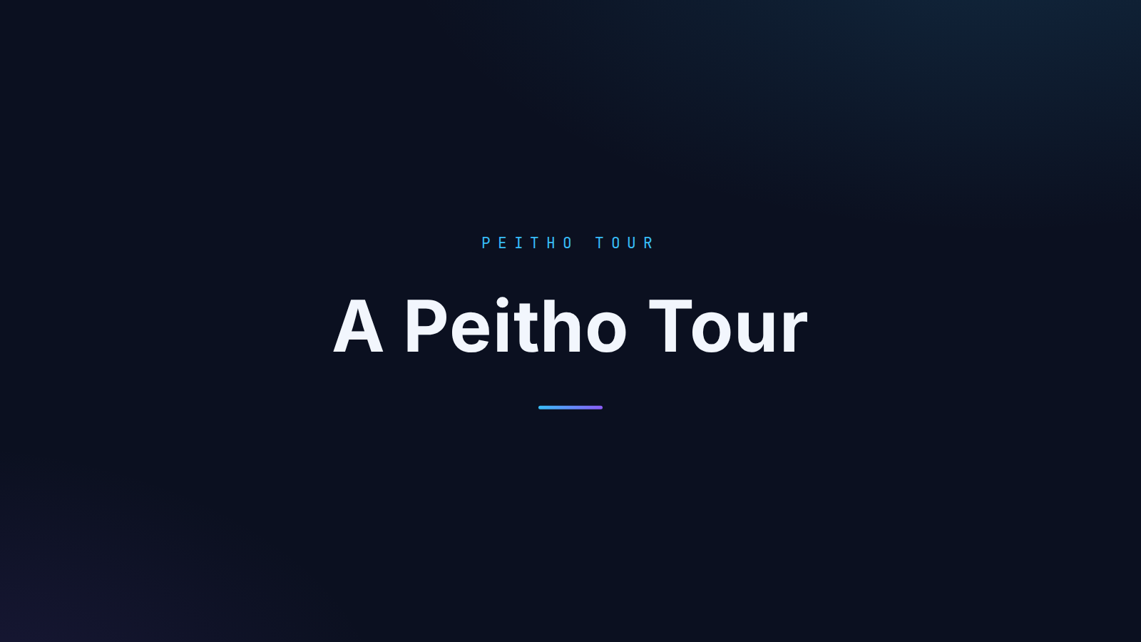 Peitho Tour deck screenshot